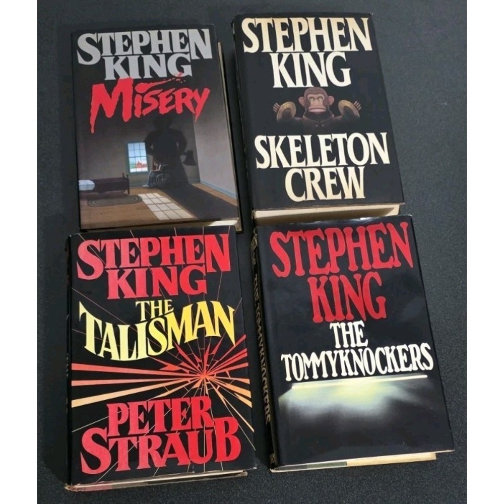STEPHEN KING 4pc Lot Book Lot Skeleton Crew Misery Talisman Tommy Knockers EUC